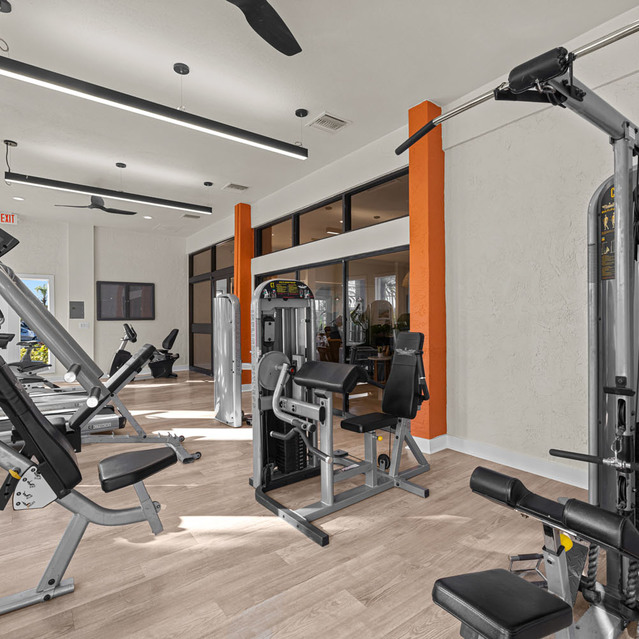 The Park at Positano - Fitness Center with Various of Gym Equipments