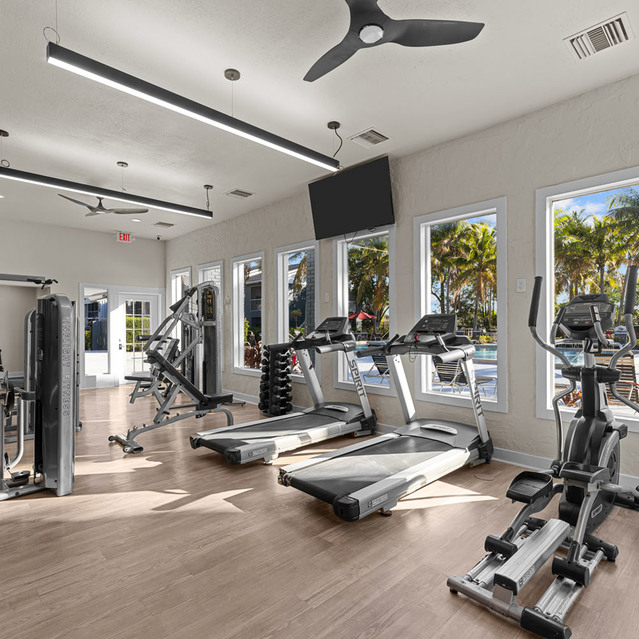 The Park at Positano -Fitness Center with Various of Gym Equipments